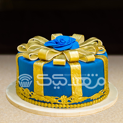 کیک وانیلی با روکش و تزئینات فندانت || مشهد کیک سفارش آنلاین کیک و شیرینی در مشهد