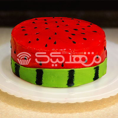 کیک هندوانه با روکش خامه || مشهد کیک سفارش آنلاین کیک و شیرینی در مشهد