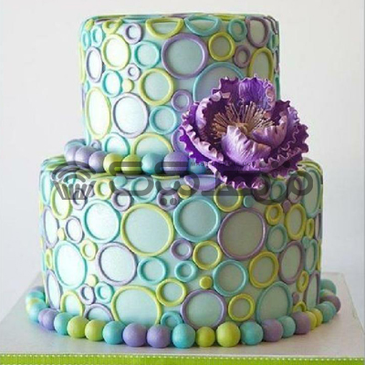 کیک فندانت با گل شکری  || مشهد کیک سفارش آنلاین کیک و شیرینی در مشهد