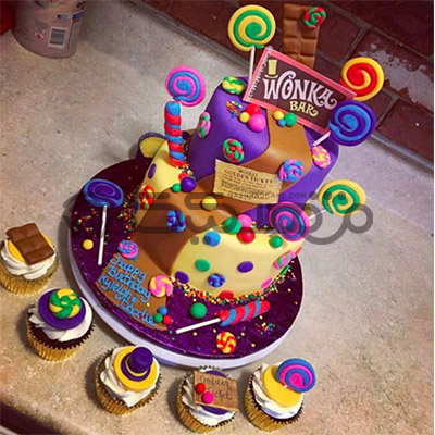 کیک طبقاتی فوندانت || مشهد کیک سفارش آنلاین کیک و شیرینی در مشهد